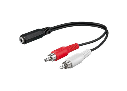 PremiumCord Kabel Jack 3,5mm-2xCINCH F/M 20cm PremiumCord Kabel Jack 3,5mm-2xCINCH F/M 20cm