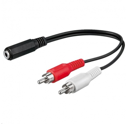 PremiumCord Kabel Jack 3,5mm-2xCINCH F/M 20cm PremiumCord Kabel Jack 3,5mm-2xCINCH F/M 20cm