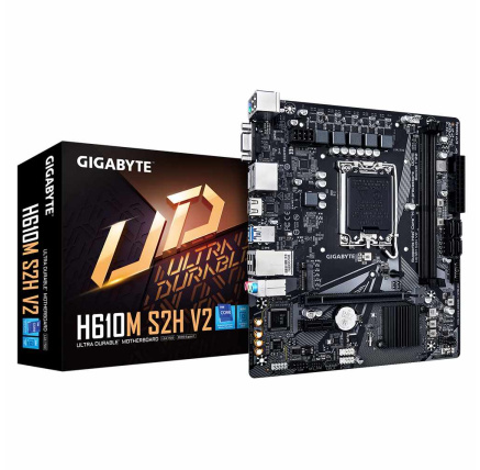 GIGABYTE MB Sc LGA1700 H610M S2H V2, Intel H610, 2xDDR5, 2xDP, 1xHDMI, 1xVGA, mATX GIGABYTE MB Sc LGA1700 H610M S2H V2, Intel H610, 2xDDR5, 2xDP, 1xHDMI, 1xVGA, mATX