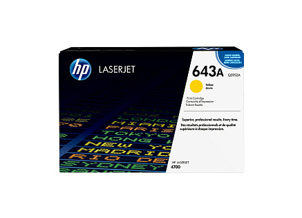 HP 643A Yellow LJ Toner Cart, Q5952A (10,000 pages)
