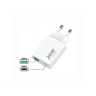 WG - Síťová nabíječka 2x USB, 1x USB-C PD 20W + 1x USB-A QC3.0 18W, white
