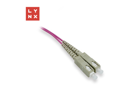 LYNX duplexní patch kabel MM, OM4, SC/SC, 50/125µm, 1m