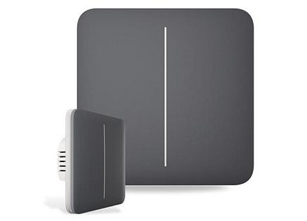 Ajax  SoloButton (2-gang) - Samostatné dvou tlačítko pro LightSwitch, grafitová