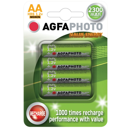 AgfaPhoto nabíjecí NiMH baterie AA, 2300mAh, blistr 4ks AgfaPhoto nabíjecí NiMH baterie AA, 2300mAh, blistr 4ks