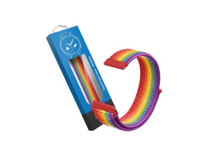 RhinoTech univerzální nylonový řemínek Quick Release 22mm duhový