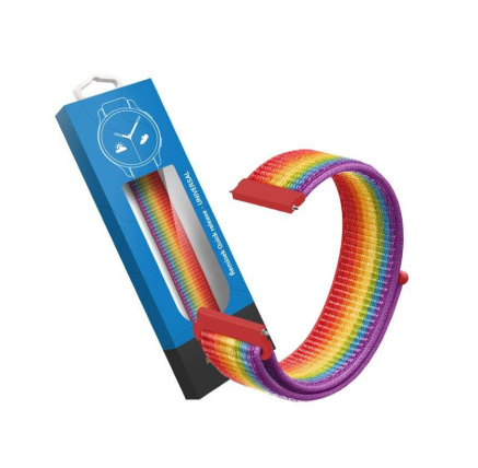 RhinoTech univerzální nylonový řemínek Quick Release 22mm duhový