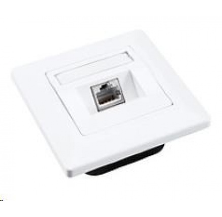 Solarix Zásuvka CAT6 STP 1 x RJ45 pod omítku bílá SX9-1-6-STP-WH Solarix Zásuvka CAT6 STP 1 x RJ45 pod omítku bílá SX9-1-6-STP-WH