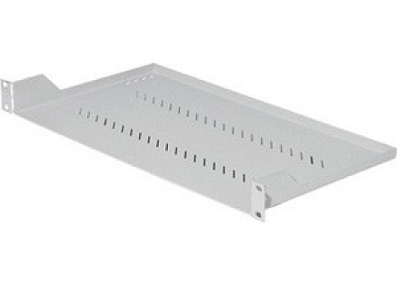 TRITON Police s perforací 19", 1U/250mm, nosnost 20kg, černá