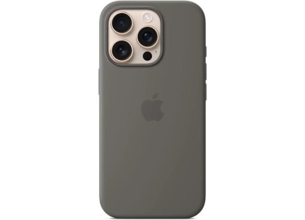 APPLE iPhone 16 Pro Silicone Case with MagSafe - Stone Grey