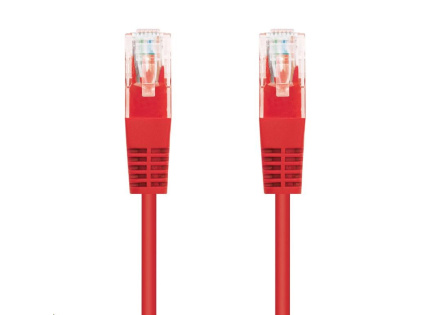 C-TECH kabel patchcord Cat5e, UTP, červený, 0,5m