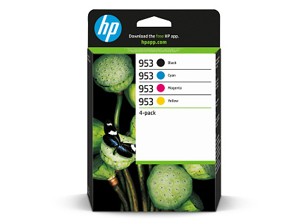 HP 953 CMYK Original Ink Cartridge 4-Pack (700 / 700 / 700 / 1,000 pages) HP 953 CMYK Original Ink Cartridge 4-Pack (700 / 700 / 700 / 1,000 pages)