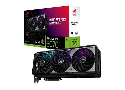 ASUS VGA NVIDIA GeForce RTX 5070 ROG STRIX 12GB OC, 12GB GDDR7, 3xDP, 2xHDMI