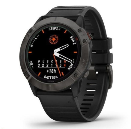 Garmin epix Pro (Gen 2) Glass - 51 mm - Gray / Black Silicone Band EU