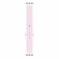 RhinoTech sportovní řemínek pro Apple Watch 42 / 44mm Bílo-růžová