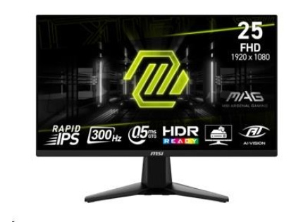 MSI LCD MAG 255XF, 24.5", 1920x1080, Rapid IPS, 0,5ms, VESA 100x100, Black MSI LCD MAG 255XF, 24.5", 1920x1080, Rapid IPS, 0,5ms, VESA 100x100, Black