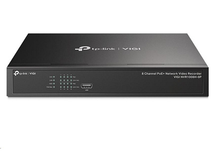 TP-Link VIGI NVR1008H-8P, videorekordér, 8 channels, 8xPoE, 1x100Mb/s LAN, 1xVGA,1xHDMI,2xUSB2.0