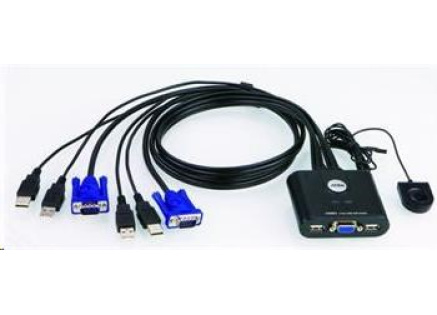 ATEN 2-port KVM USB mini, 1m kabely, DO ATEN 2-port KVM USB mini, 1m kabely, DO