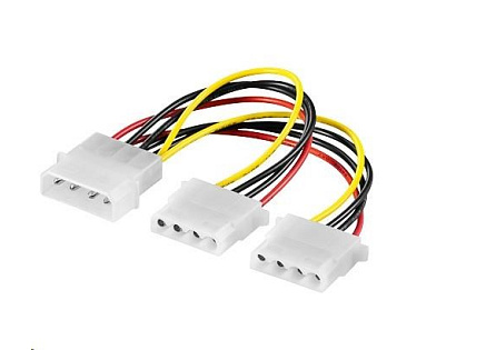 PREMIUMCORD Kabel napájecí HDD 5,25"-2x5,25" (molex)