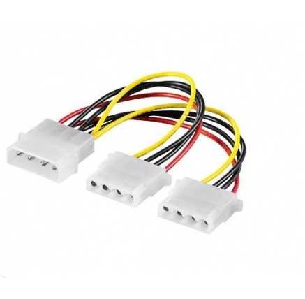 PREMIUMCORD Kabel napájecí HDD 5,25"-2x5,25" (molex) PREMIUMCORD Kabel napájecí HDD 5,25"-2x5,25" (molex)