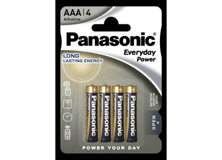 Panasonic Alkalická baterie LR03EPS/4BP Everyday Power (Blistr 4 ks)
