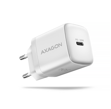 AXAGON ACU-PD30W, Sil nabíječka do sítě 30W, 1x port USB-C, PD3.0/PPS/QC4+/SFC/AFC/Apple, bílá AXAGON ACU-PD30W, Sil nabíječka do sítě 30W, 1x port USB-C, PD3.0/PPS/QC4+/SFC/AFC/Apple, bílá