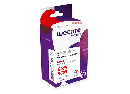 WECARE ARMOR cartridge pro CANON Pixma IP4850, MG5150, MG5250, MG6150, MG8150 (PGI-525+CLI-526B/C/M/Y) 1x20 ml/ 4x10 ml