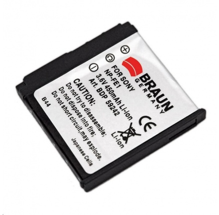 Braun akumulátor SONY NP-FE1, 450mAh Braun akumulátor SONY NP-FE1, 450mAh