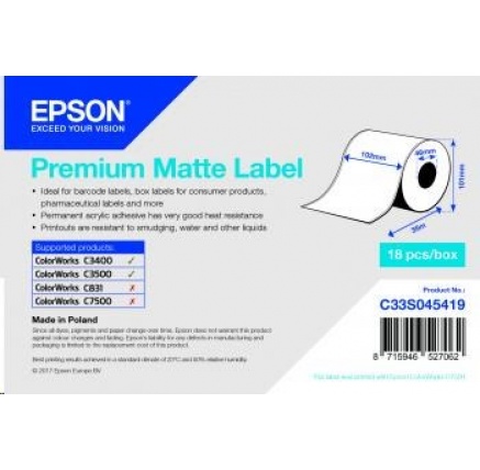 Epson label roll, normal paper, 102mm Epson label roll, normal paper, 102mm