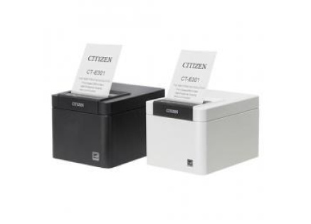 CT-E301, USB, 8 dots/mm (203 dpi), cutter, white