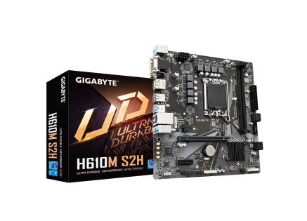 GIGABYTE MB Sc LGA1700 H610M S2H, Intel H610, 2xDDR5, 1xDP, 1xHDMI, 1xDVI, 1xVGA, mATX