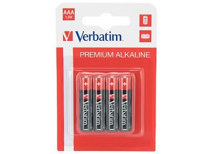 VERBATIM Alkalické baterie AAA, 4 PACK , LR3