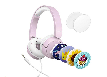 LAMAX SoundKid1 - náhlavní sluchátka - růžová LAMAX SoundKid1 - náhlavní sluchátka - růžová