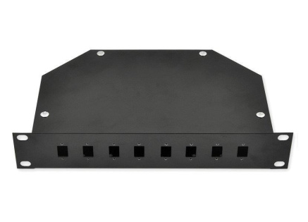 Optická vana 10" 1U, 8x SC simplex (8x LC duplex), černá