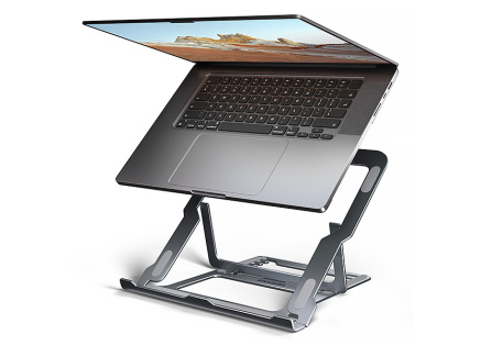 AXAGON STND-LAG hliníkový stojan na notebook 10"-17.3" nastavitelná výška, šedý