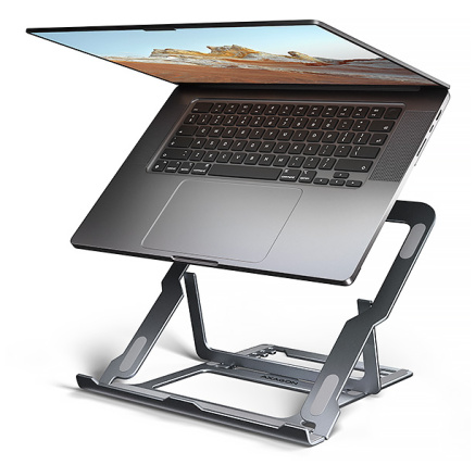 AXAGON STND-LAG, hliníkový stojan pro notebooky 10"-17.3", nastavitelná výška, šedý AXAGON STND-LAG, hliníkový stojan pro notebooky 10"-17.3", nastavitelná výška, šedý