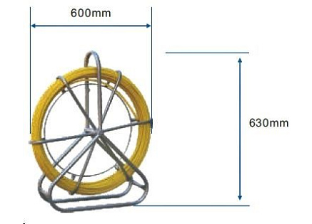 Protahovací pero sklolaminátové ve stojanu, délka 100m, průměr 6mm Protahovací pero sklolaminátové ve stojanu, délka 100m, průměr 6mm