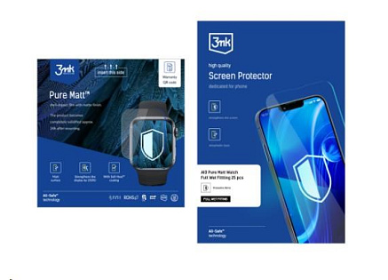 3mk All-Safe - AIO fólie Pure Matt Pro Full Wet Fitting Watch, 5 ks