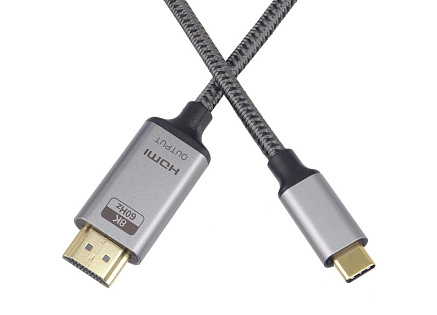 PremiumCord kabel USB-C na HDMI 2m rozlišení obrazu 8K@60Hz,4K@144Hz Aluminium