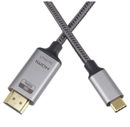 PremiumCord kabel USB-C na HDMI 2m rozlišení obrazu 8K@60Hz,4K@144Hz Aluminium PremiumCord kabel USB-C na HDMI 2m rozlišení obrazu 8K@60Hz,4K@144Hz Aluminium