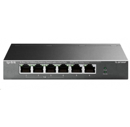 TP-Link switch TL-SF1006P (6x100Mb/s, 4xPoE+, 67W, fanless) TP-Link switch TL-SF1006P (6x100Mb/s, 4xPoE+, 67W, fanless)