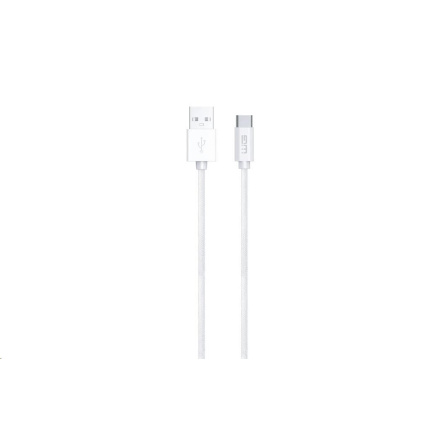 WG - Datový kabel Type-C to USB-A / 2m / 3A / nylon braided / white WG - Datový kabel Type-C to USB-A / 2m / 3A / nylon braided / white