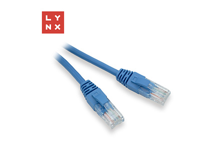 LYNX UTP patch kabel Cat5e, PVC, CCA, 20m, modrý