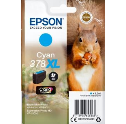 EPSON ink bar Singlepack Cyan 378XL Claria Photo HD Ink 9,3 ml