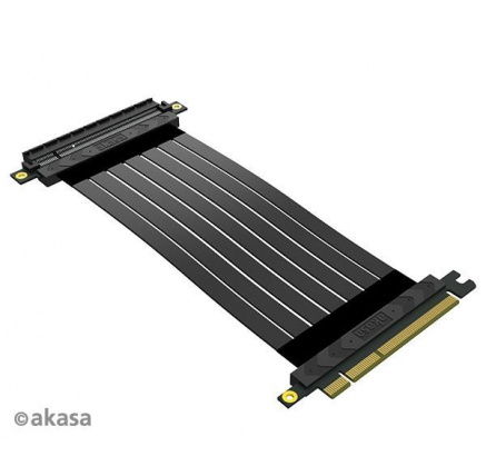 AKASA kabel RISER BLACK X2 Mark IV,remium PCIe 4.0 x16 Riser Cable, 20cm