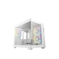 DEEPCOOL Case CG330 3F, mATX, Průhledná bočnice, 3x120mm ARGB Fan, bílá