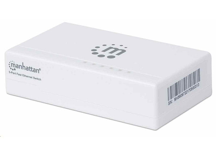 Manhattan Ethernet přepínač, Ethernet switch, Desktop Size, Plastic, IEEE 802.3az, bílá Manhattan Ethernet přepínač, Ethernet switch, Desktop Size, Plastic, IEEE 802.3az, bílá