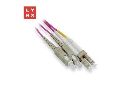 LYNX duplexní patch kabel MM, OM4, LC/SC, 50/125µm, 10m