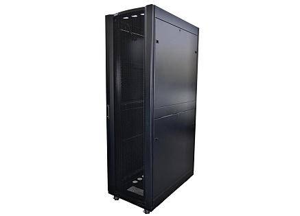 LEXI-Net 19" stojanový rozvaděč 42U 800x1200 rozebiratelný, kolečka, 1000kg, perforované dveře, černý LEXI-Net 19" stojanový rozvaděč 42U 800x1200 rozebiratelný, kolečka, 1000kg, perforované dveře, černý