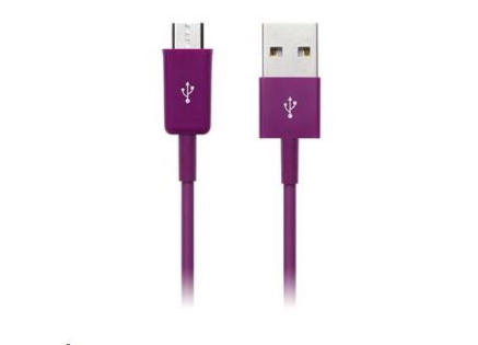 CONNECT IT Kabel Colorz microUSB - USB, 1m, fialový