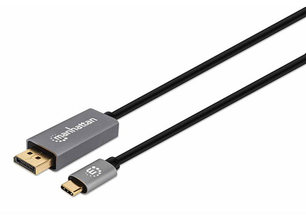 Manhattan kabel USB-C na DisplayPort 1.4, USB-C Male na DisplayPort Male, 3m, černá Manhattan kabel USB-C na DisplayPort 1.4, USB-C Male na DisplayPort Male, 3m, černá